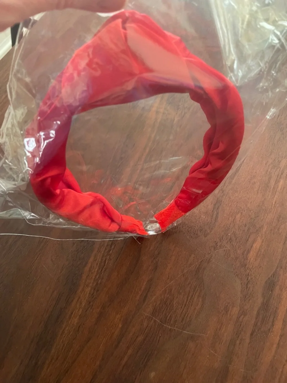Red Fabric Hairband - Picture 2 of 4